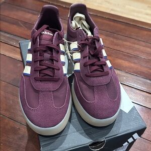 Adidas Maroon and Off-White Barreda Decode Sneakers